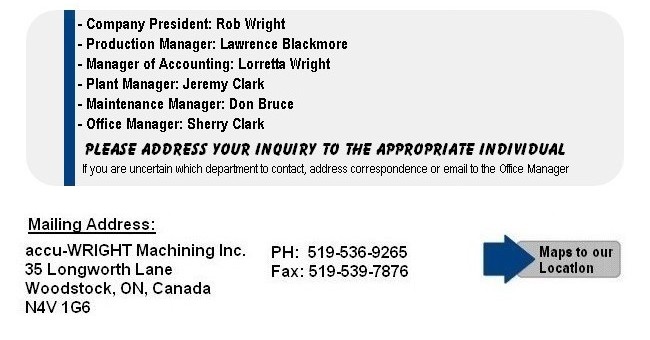 contact us information